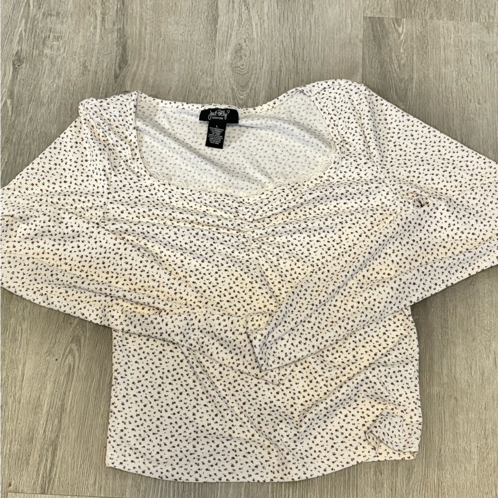Hollister Cream Polka Dot Blouse